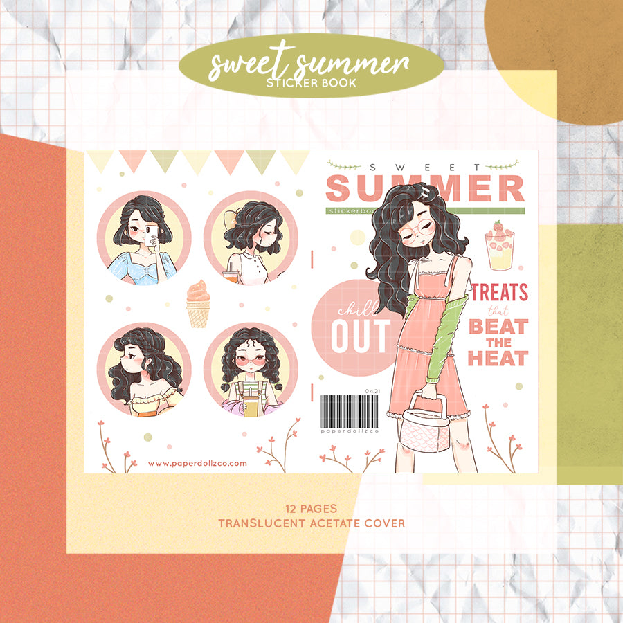 Sweet Summer PaperDollzCo Planner Sticker Book | CB020