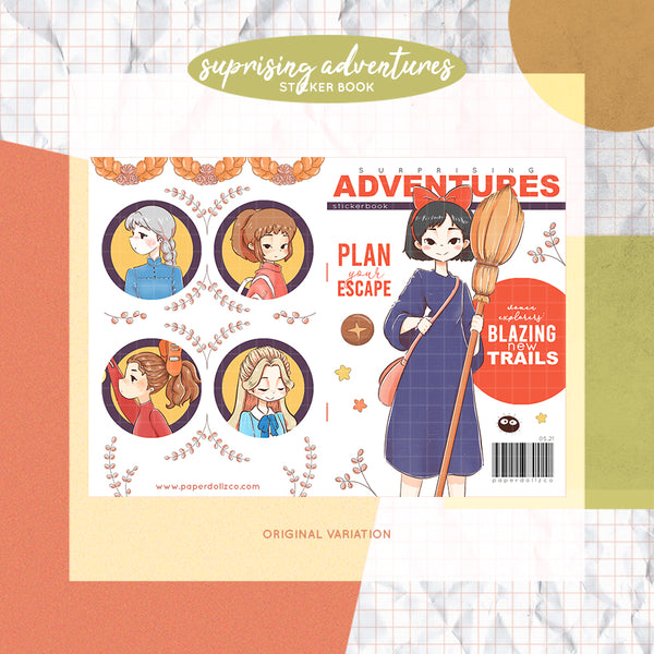 Surprising Adventures PaperDollzCo Planner Sticker Book | CB021