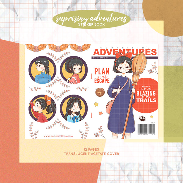 Surprising Adventures PaperDollzCo Planner Sticker Book | CB021