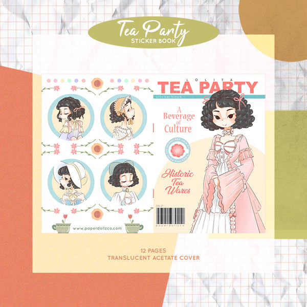 Tea Party PaperDollzCo Planner Sticker Book | CB022