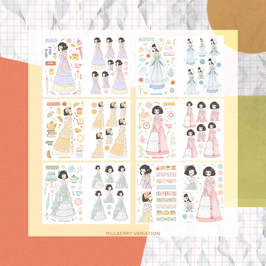 Tea Party PaperDollzCo Planner Sticker Book | CB022