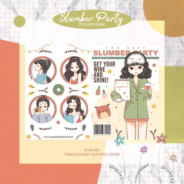 Slumber Party PaperDollzCo Planner Sticker Book | CB024