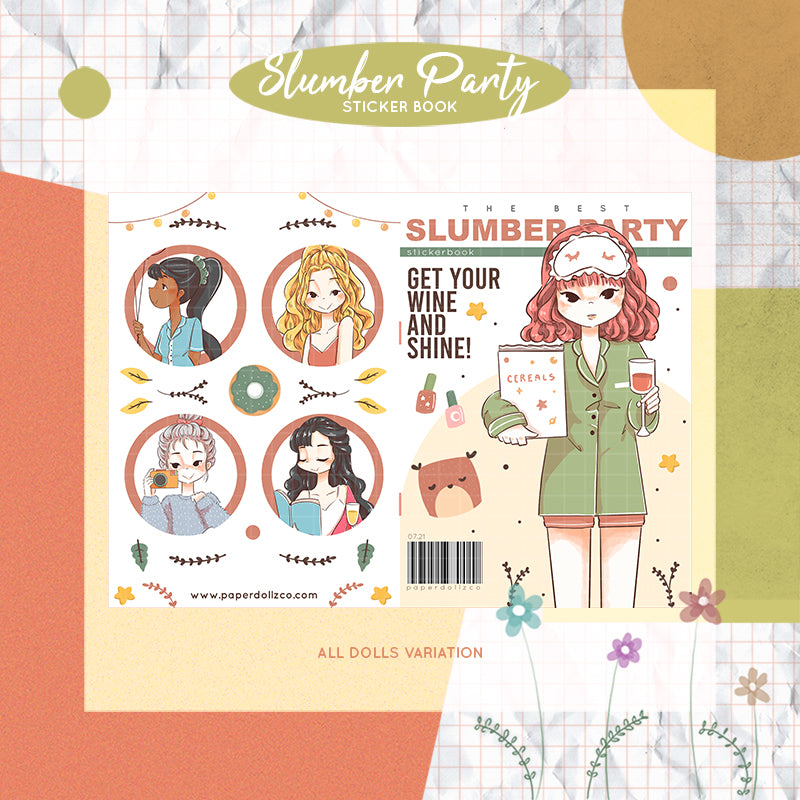 Slumber Party PaperDollzCo Planner Sticker Book | CB024