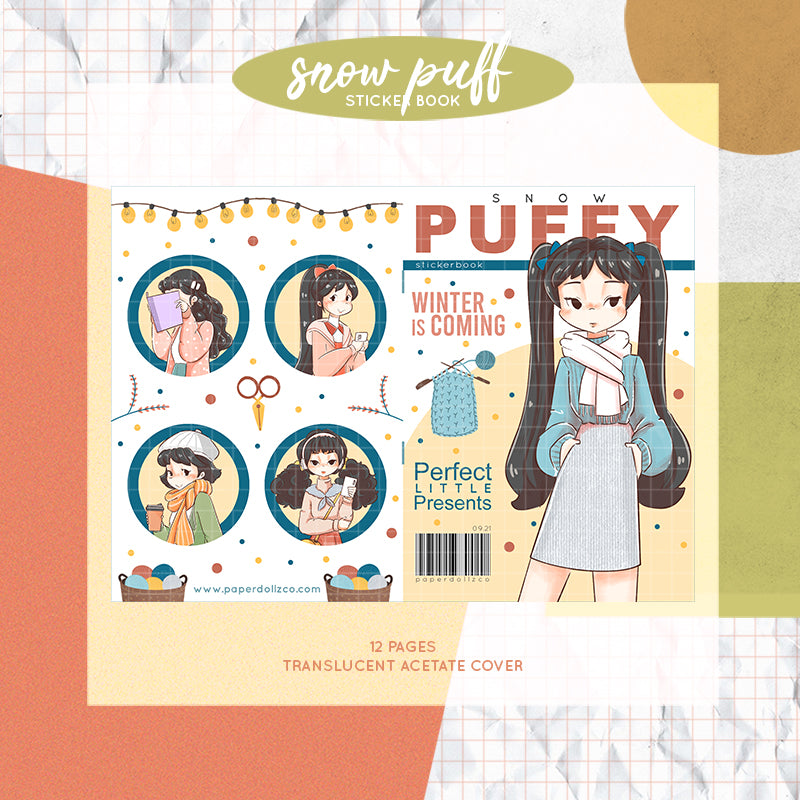 Snow Puff PaperDollzCo Planner Sticker Book | CB025