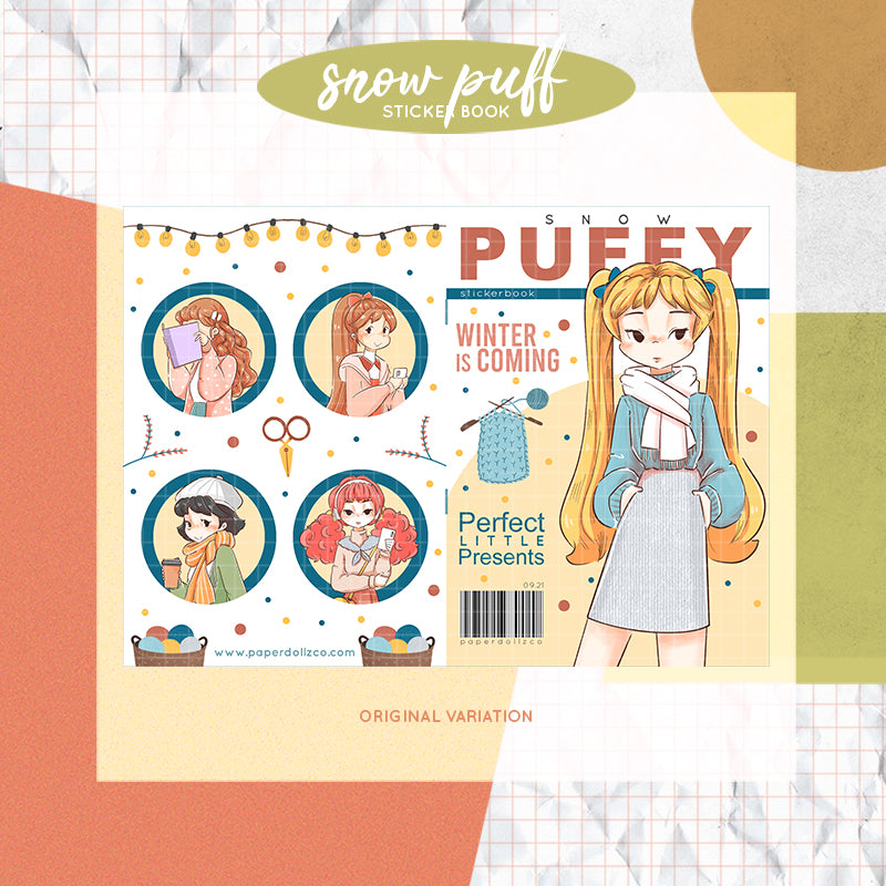 Snow Puff PaperDollzCo Planner Sticker Book | CB025