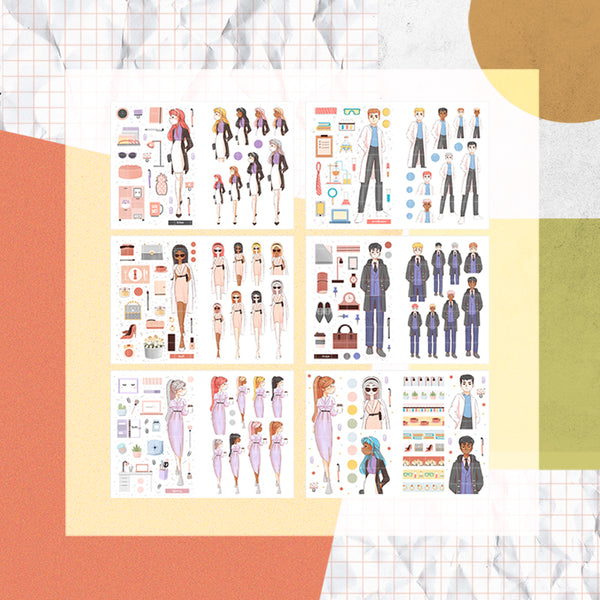 Workaholic PaperDollzCo Planner Sticker Book | CB026