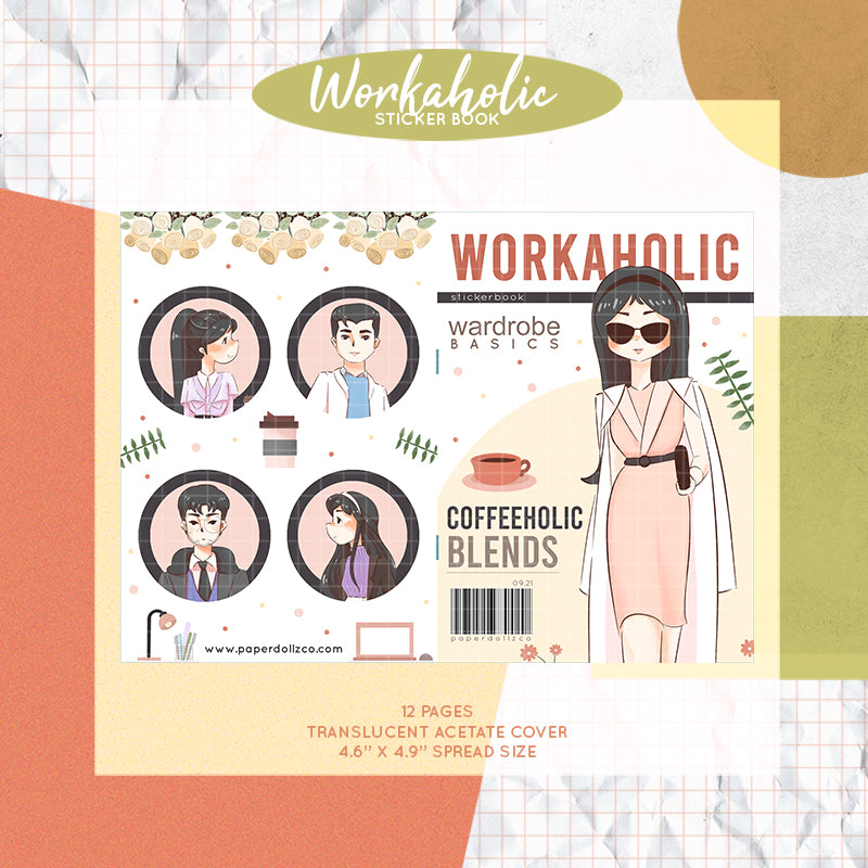 Workaholic PaperDollzCo Planner Sticker Book | CB026