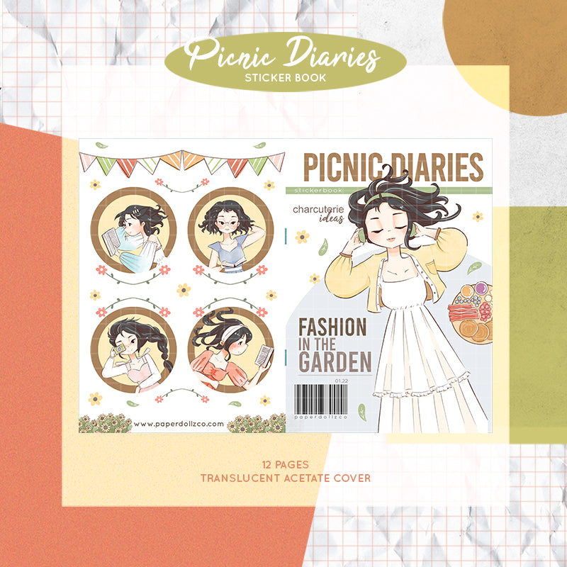 Picnic Diaries PaperDollzCo Planner Sticker Book | CB029