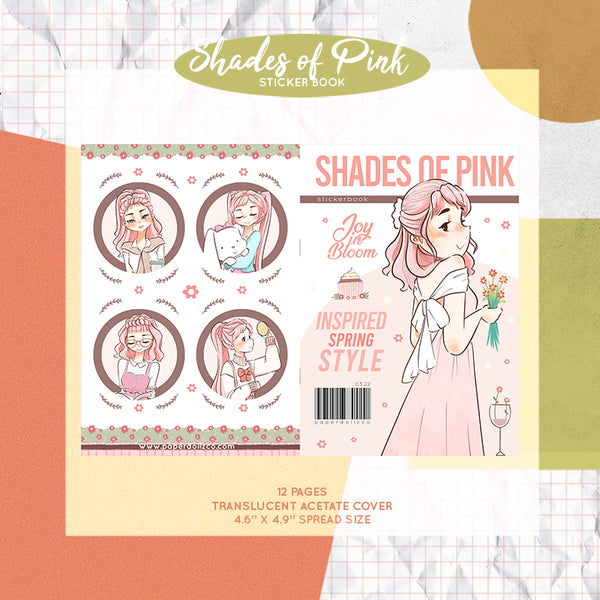 Shades of Pink PaperDollzCo Planner Sticker Book | CB031