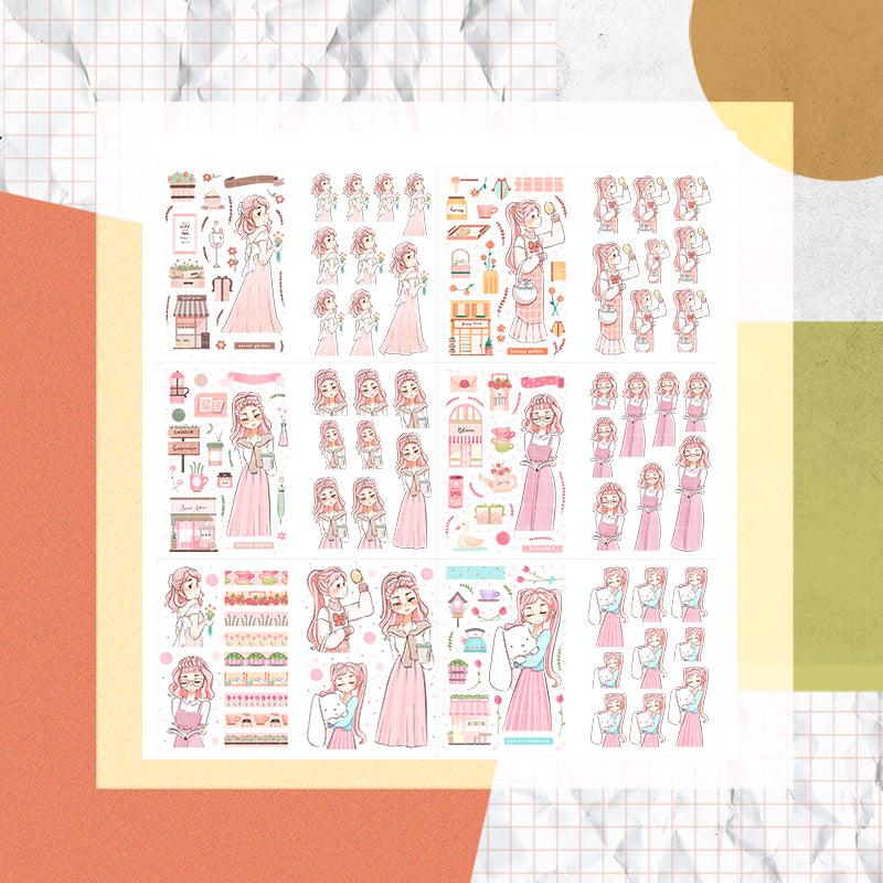 Shades of Pink PaperDollzCo Planner Sticker Book | CB031