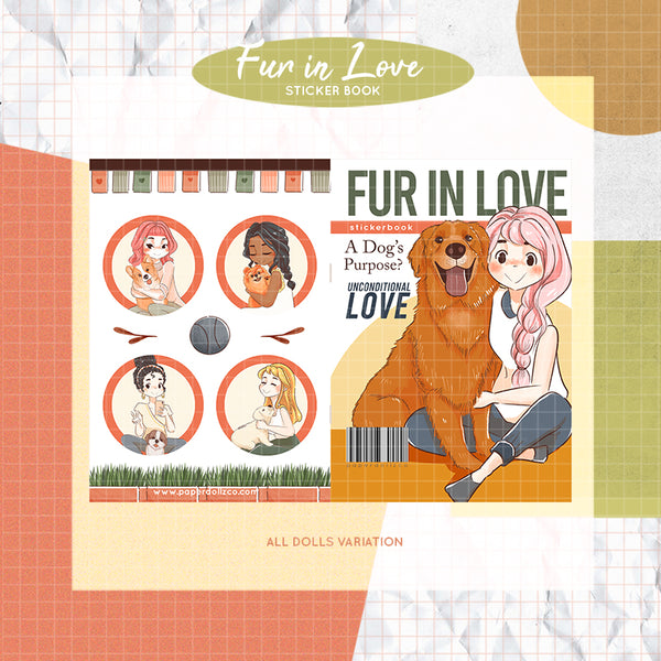 Fur In Love PaperDollzCo Planner Sticker Book | CB033