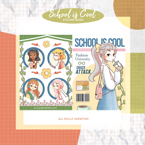 School Is Cool PaperDollzCo Planner Sticker Book | CB034