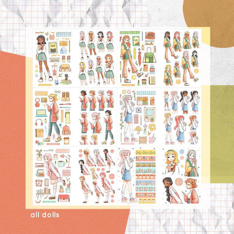 School Is Cool PaperDollzCo Planner Sticker Book | CB034