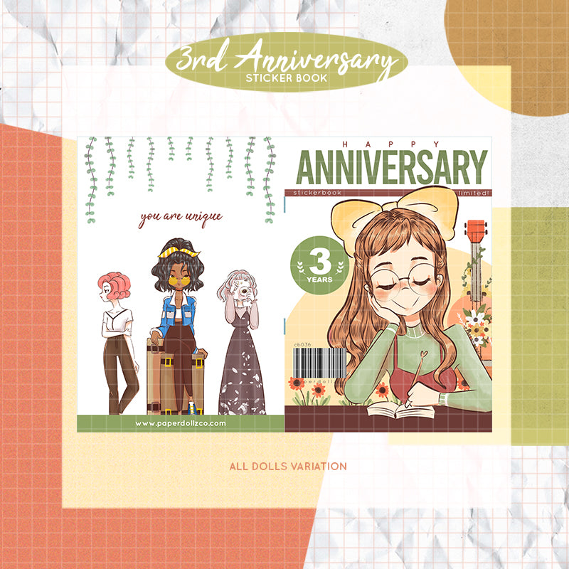 3rd Anniversary Sticker Book | CB036