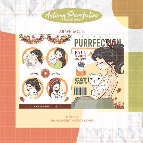 Autumn Purrfection PaperDollzCo Planner Sticker Book | CB039W