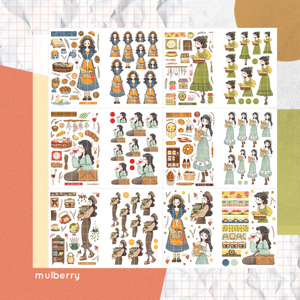 Cottage Core PaperDollzCo Planner Sticker Book | CB040