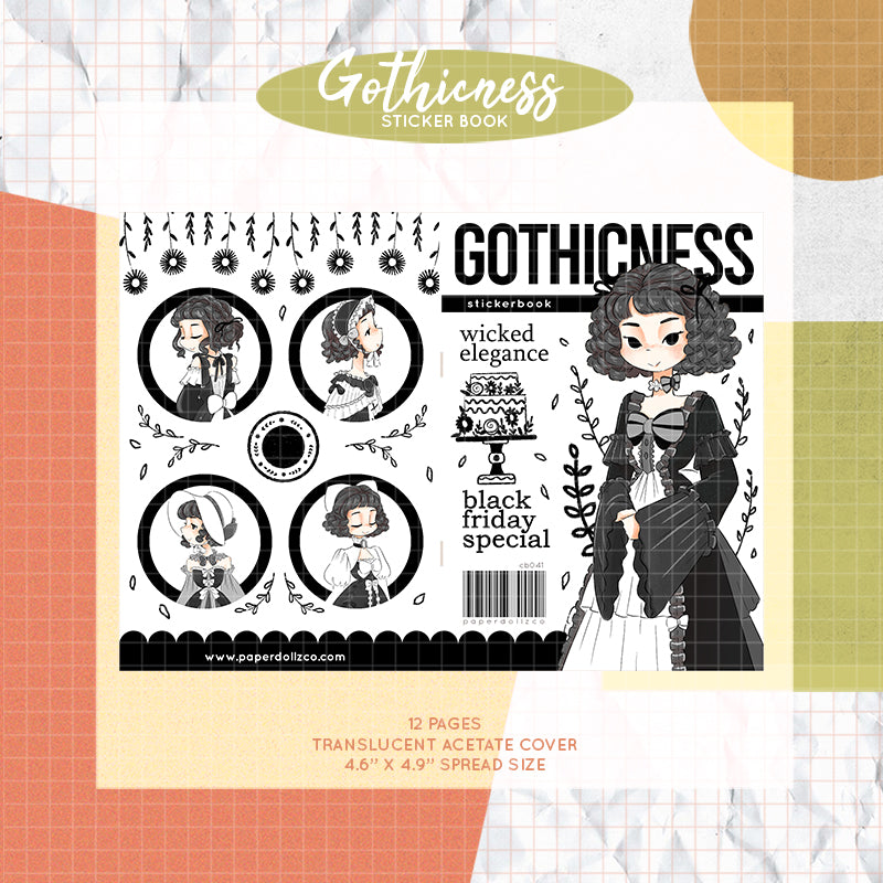 Gothicness PaperDollzCo Planner Sticker Book | CB041