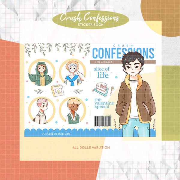 Crush Confessions PaperDollzCo Planner Sticker Book | CB043