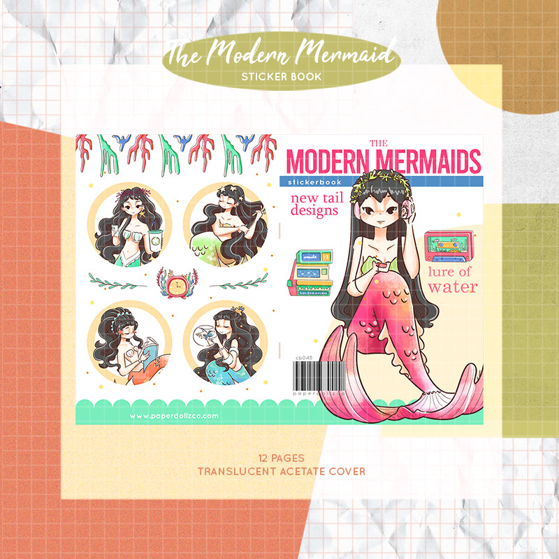 The Modern Mermaids PaperDollzCo Planner Sticker Book | CB045