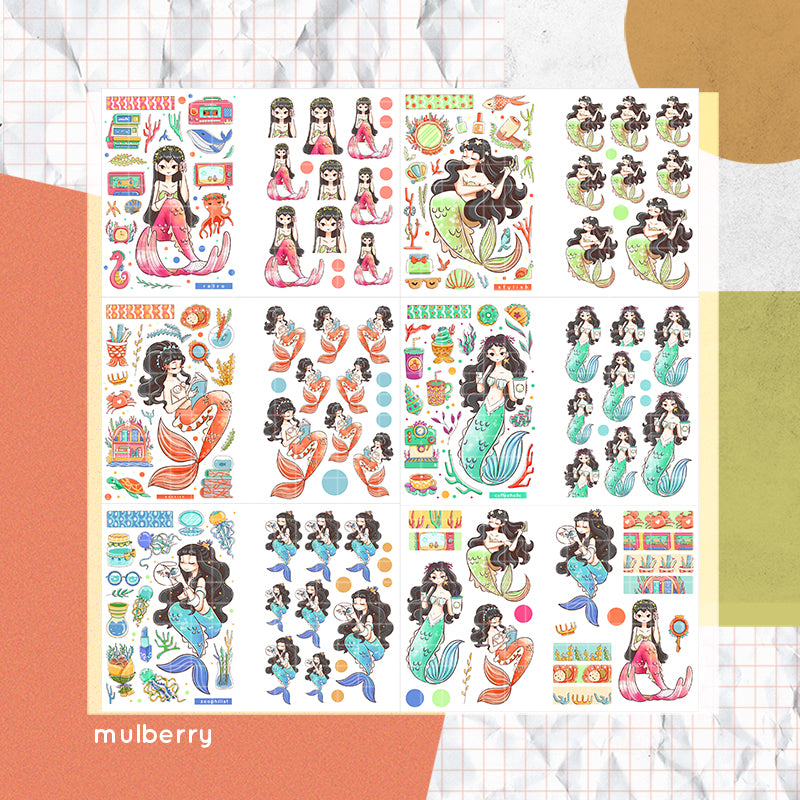 The Modern Mermaids PaperDollzCo Planner Sticker Book | CB045