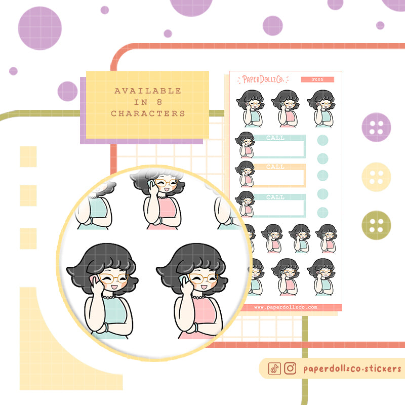 Call Planner Stickers | f005