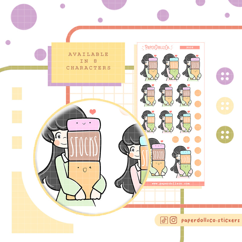 Replenish Stocks Planner Stickers | f009