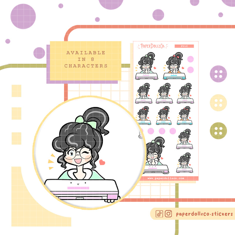 Cutting Machine Stocks Planner Stickers | f010