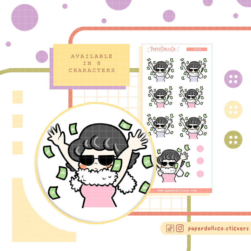 Take All My Money Planner Stickers | f025