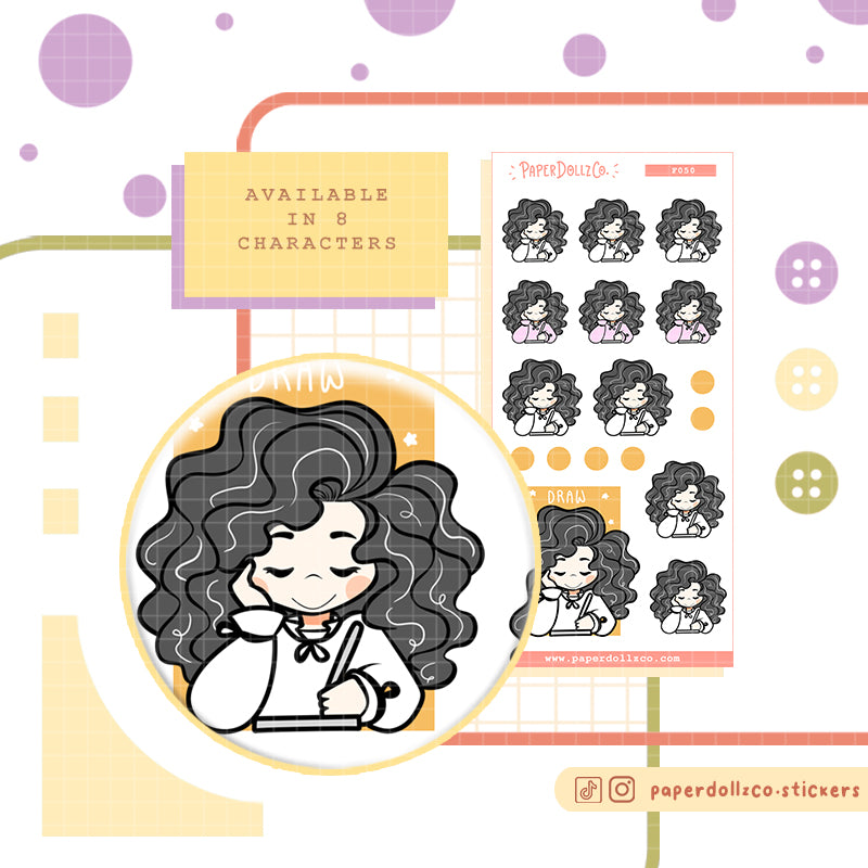 Drawing Functional Planner Stickers | f050