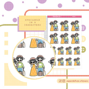 Travel Couple Planner Stickers | f062