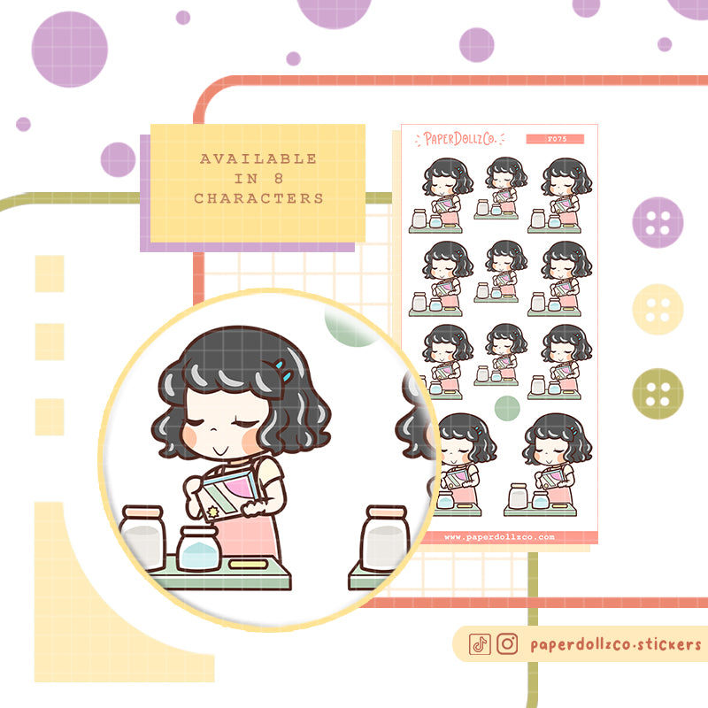 Refill PaperDollzCo Planner Stickers | f075