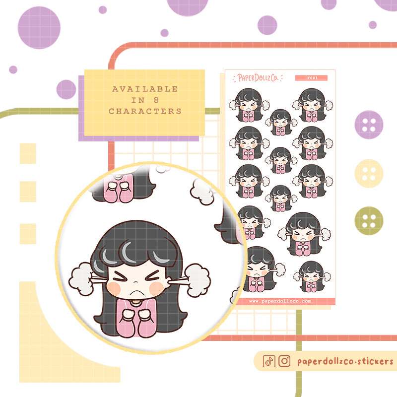 Smoking Ears PaperDollzCo Planner Stickers | f081