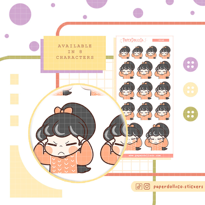 Headache PaperDollzCo Planner Stickers | f090