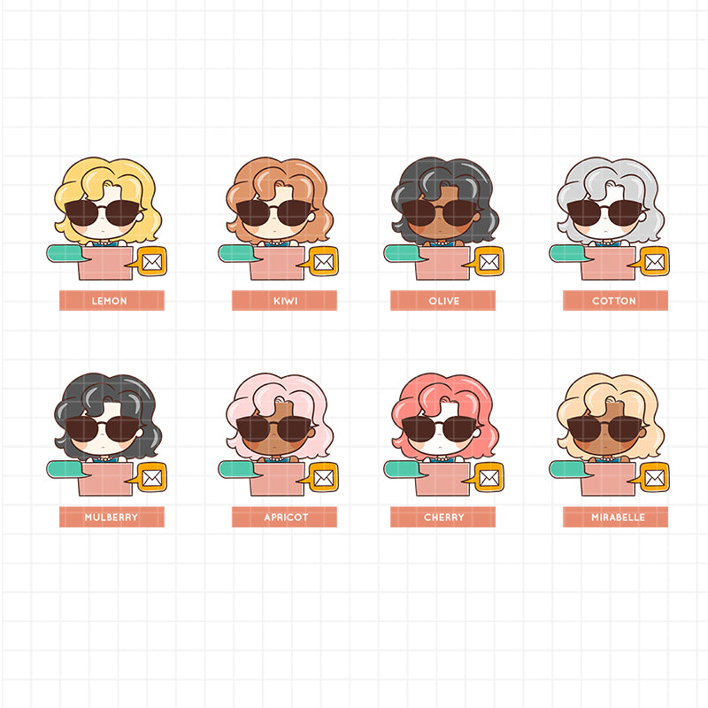 Send Email Lady Boss PaperDollzCo Planner Stickers | f093