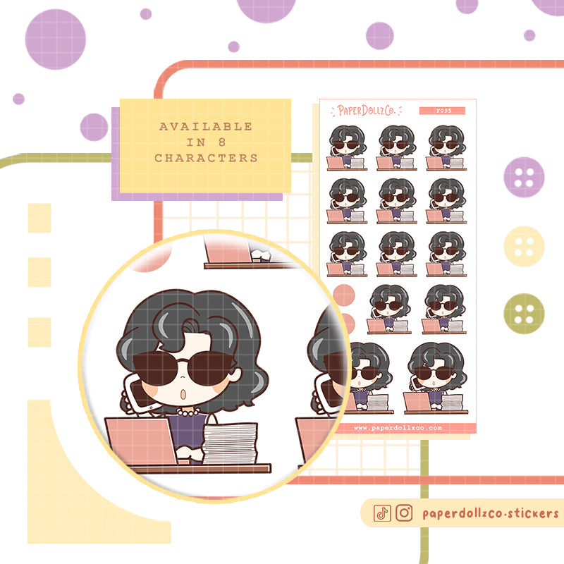 Paperworks Lady Boss PaperDollzCo Planner Stickers | f095