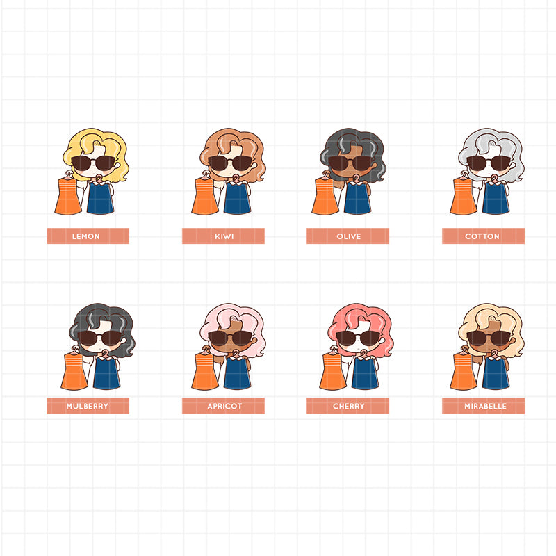 Outfit Shopping Lady Boss PaperDollzCo Planner Stickers | f100