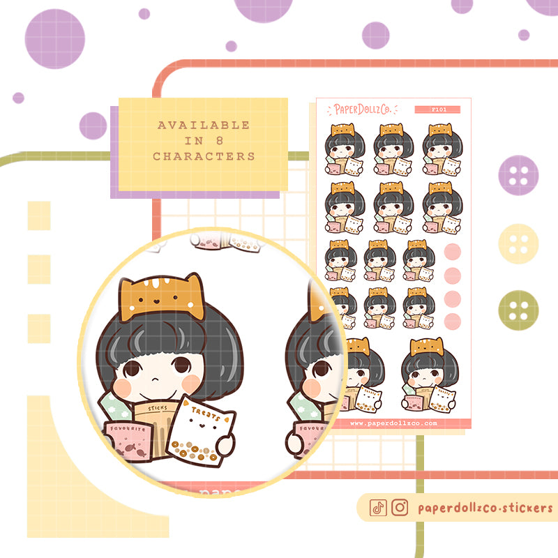 Buy Cat Treats PaperDollzCo Planner Stickers | f101