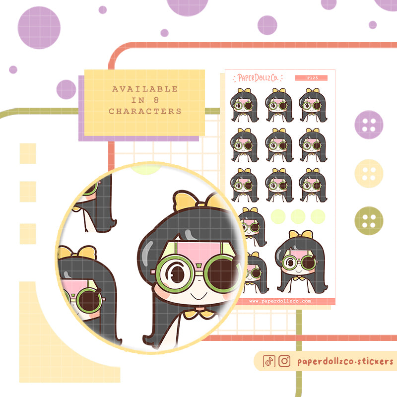 Eye Check Up PaperDollzCo Planner Stickers | f125