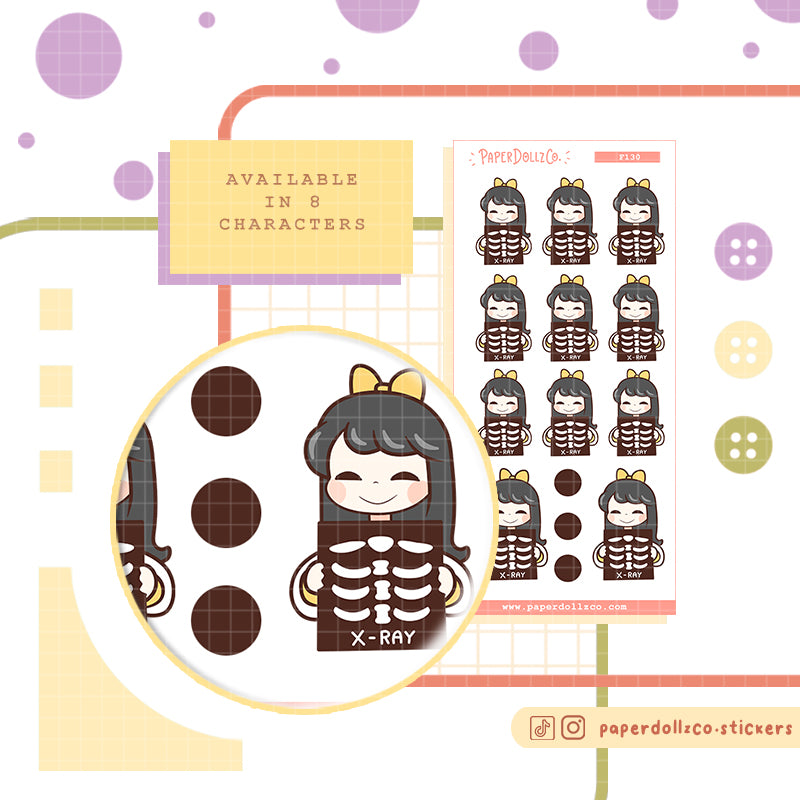 X-ray PaperDollzCo Planner Stickers | f130