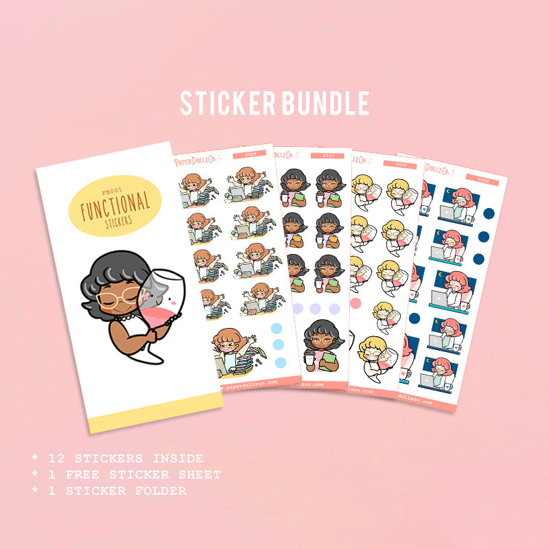 Functional | PaperDollzCo | Activity Sticker Book | FB001