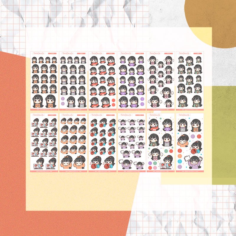 Hot Heads | PaperDollzCo | Activity Sticker Book | FB008