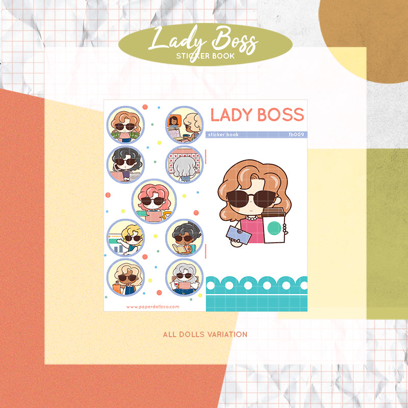 Lady Boss | PaperDollzCo | Activity Sticker Book | FB009