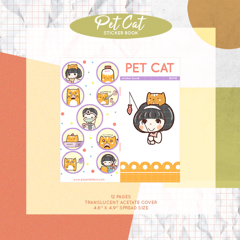 Pet Cat | PaperDollzCo | Activity Sticker Book | FB010