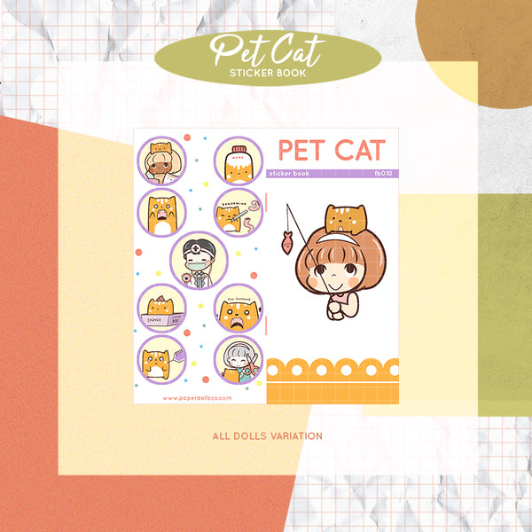 Pet Cat PaperDollzCo Sticker Book | FB010