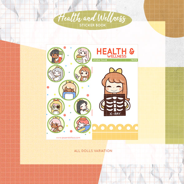 Health and Wellness PaperDollzCo Sticker Book | FB012