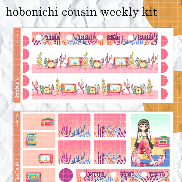 Retro The Modern Mermaids Hobonichi Cousin Weekly Kit | hcwk005