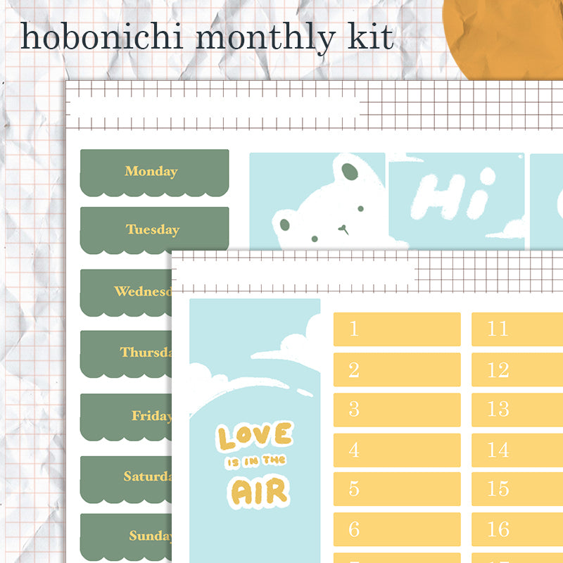 Love is in the Air Hobonichi Monthly Kit Sticker - HCM002