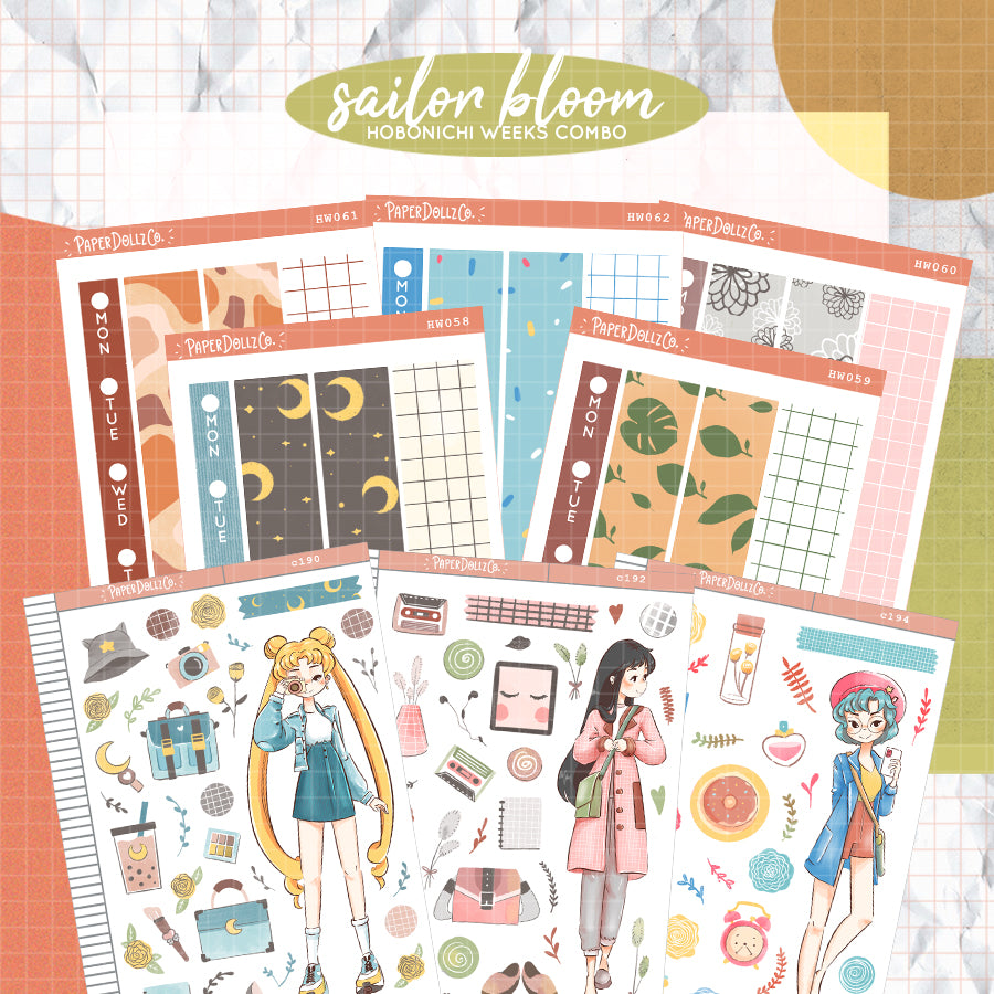 Sailor Bloom Paperdollzco Hobonichi Weeks Kit Combo