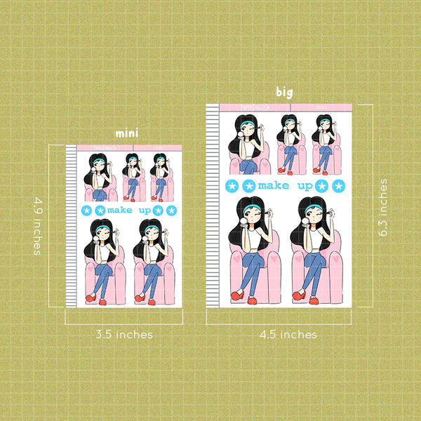 PaperDollzCo Make Up Planner Sticker | J001b