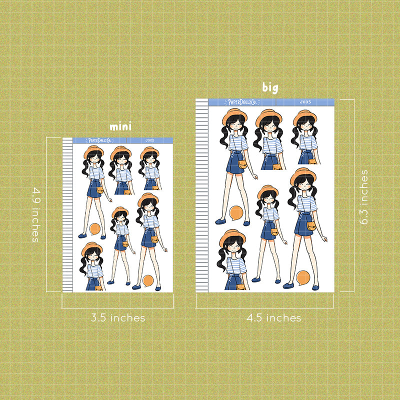PaperDollzCo Casual Planner Sticker | J005b